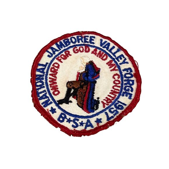 3 Vintage Boy Scout 1957 Valley Forge Onward God Country National Jamboree Patch - Picture 3 of 10